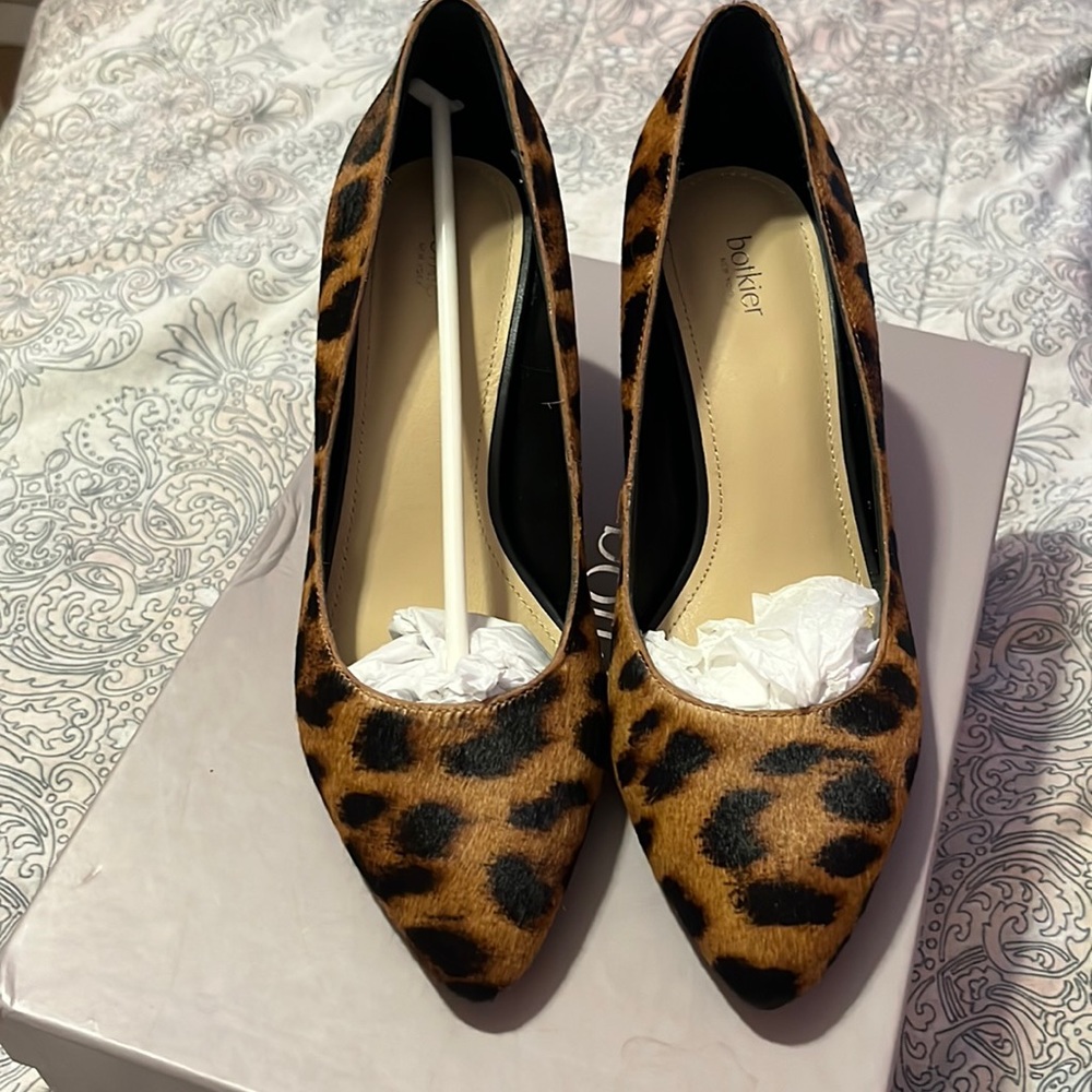Leopard Print Block Heels